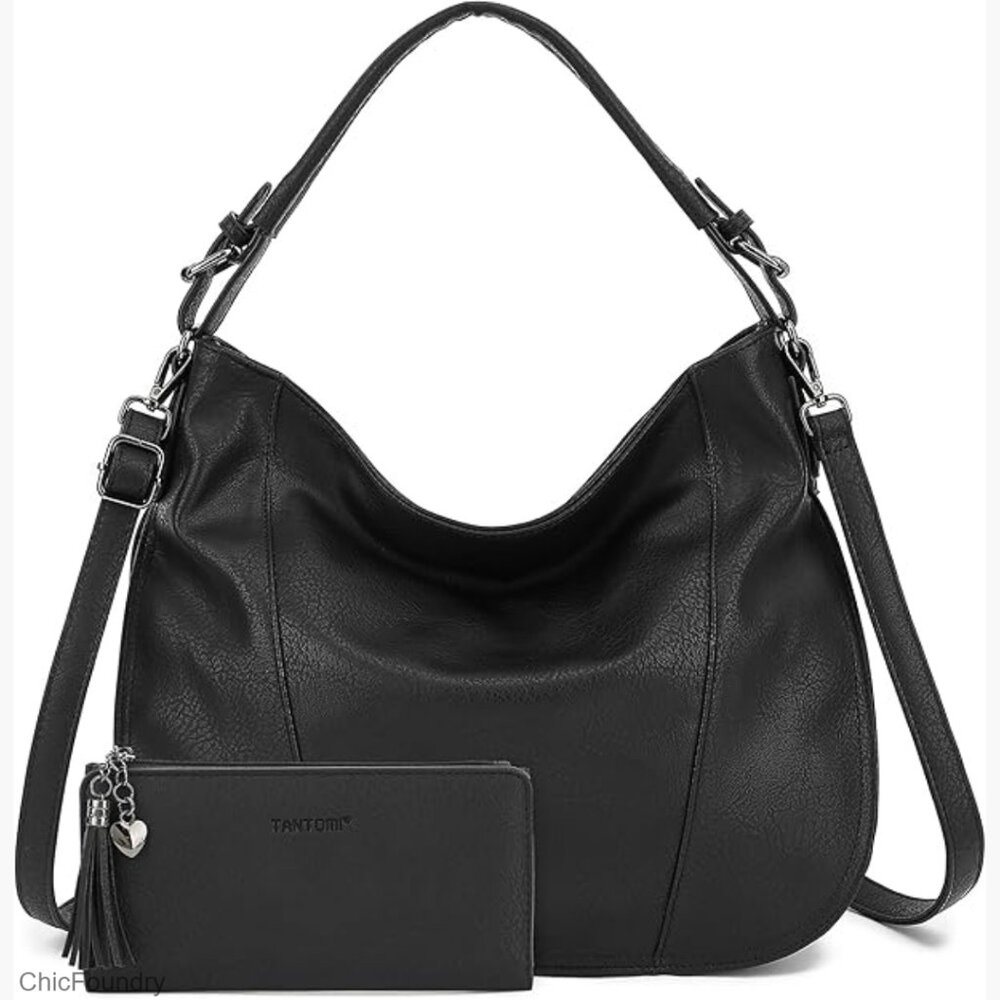 Large Hobo Bag with Multiple Pockets, Adjustable … - image 1